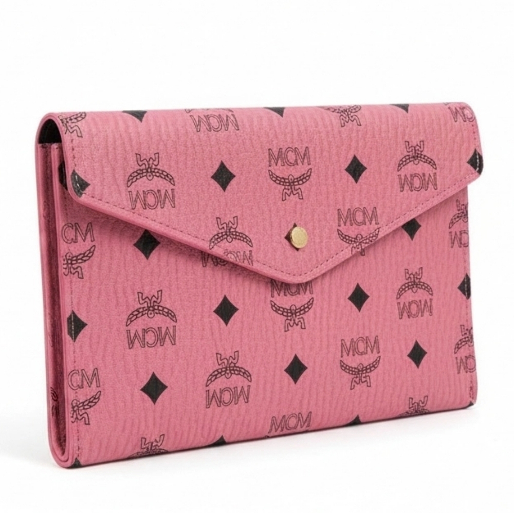 MCM Visetos Monogram Envelope Clutch - Picture 2 of 6